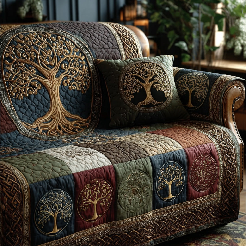 Verdant Legacy Quilted Sofa Cover Great Couch Covers Tree Of Life Gift Items