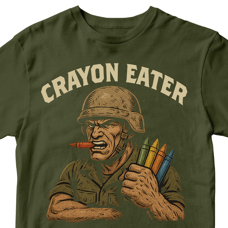 Veteran Crayon Eater T-Shirt Honor Veterans Day 2025 Merch Unique Gifts For Men - Image 2