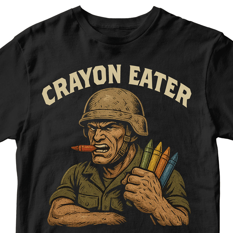 Veteran Crayon Eater T-Shirt Honor Veterans Day 2025 Merch Unique Gifts For Men