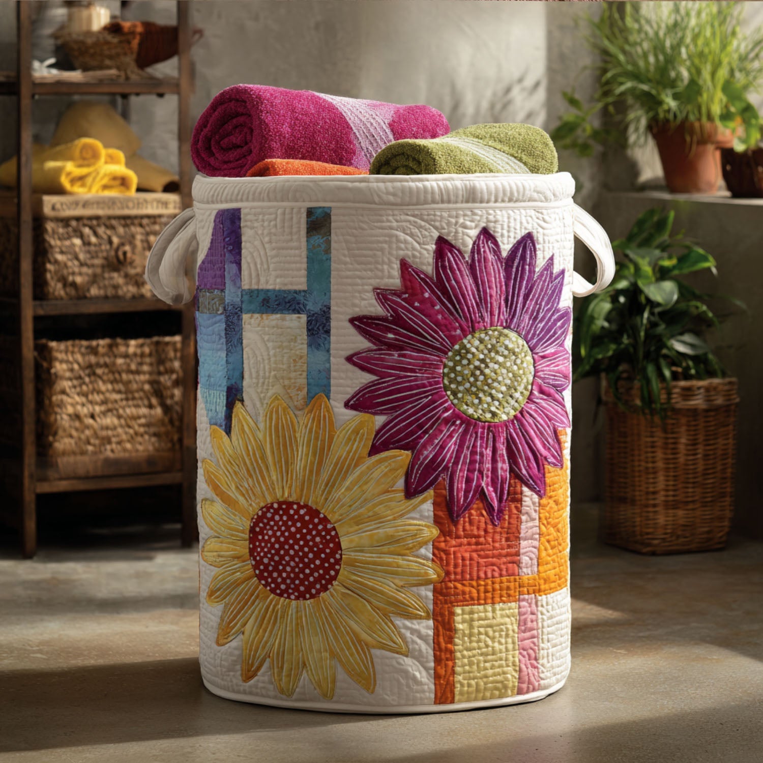 Victorian Blossoms Quilted Laundry Basket Unusual Laundry Basket Presents For Mothers