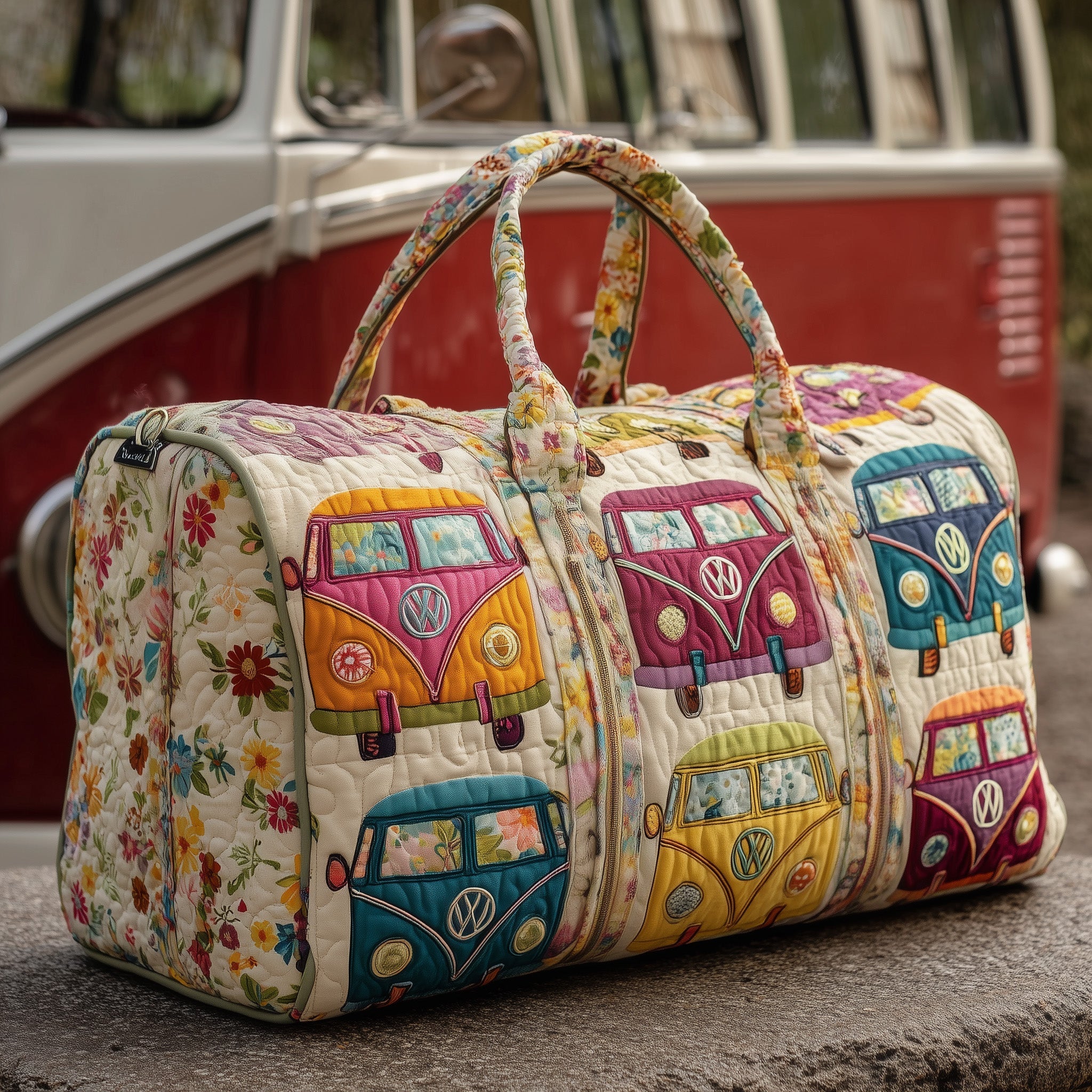 Vintage Camper Quilted Duffle Bag Travel Duffle Bags For Women Mummy Presents From Daughter