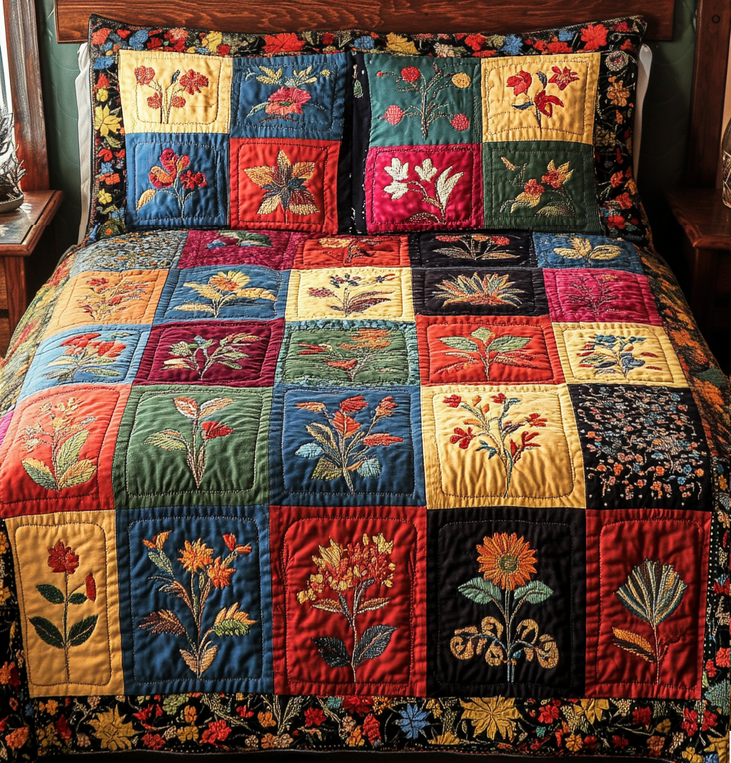 Vintage Charm Quilted Bedding Set Unique Bed Sheet Set Mother's Day Gifts 2026
