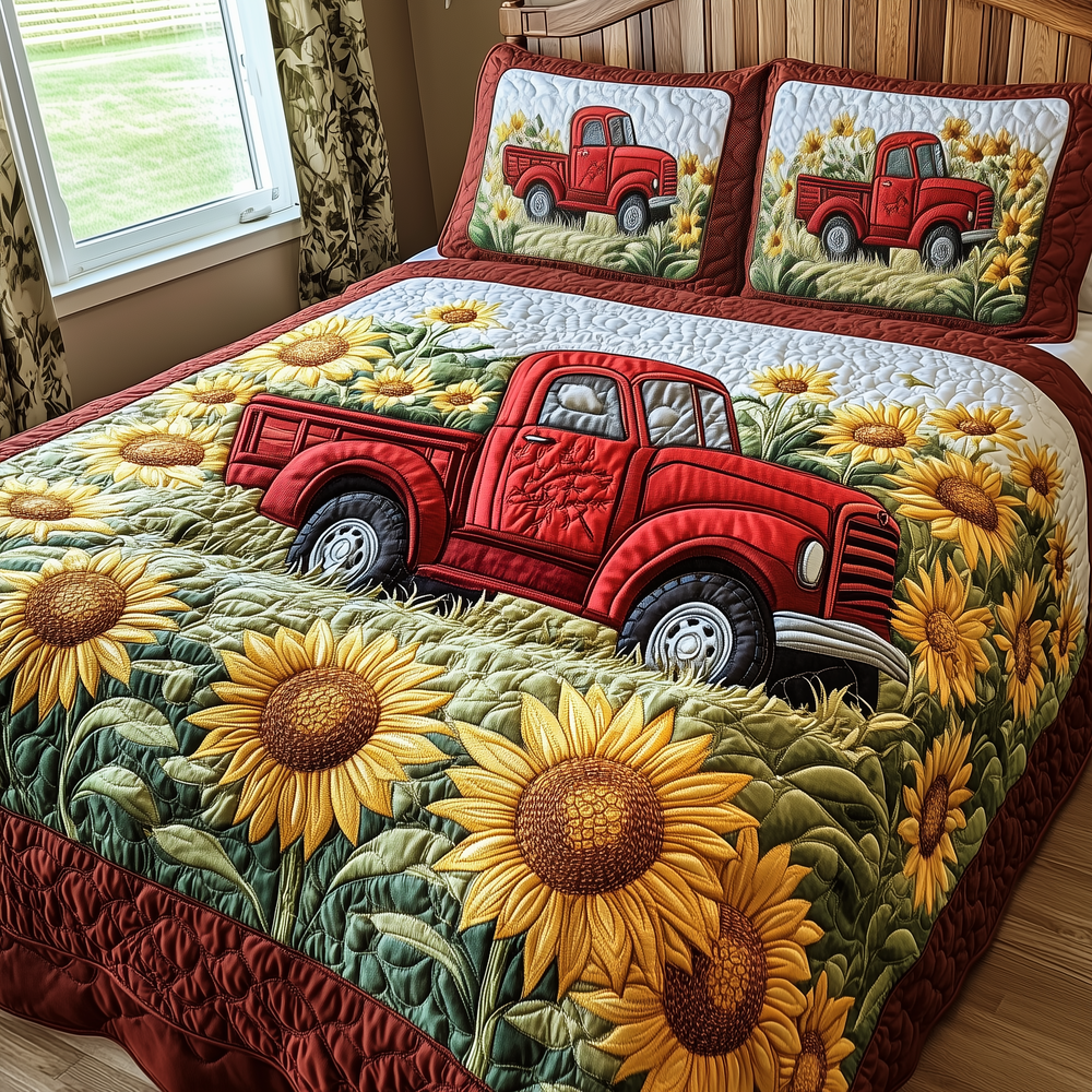 Vintage Truck Quilted Bedding Set Bedroom Ideas Best Last Minute Mother's Day Gifts