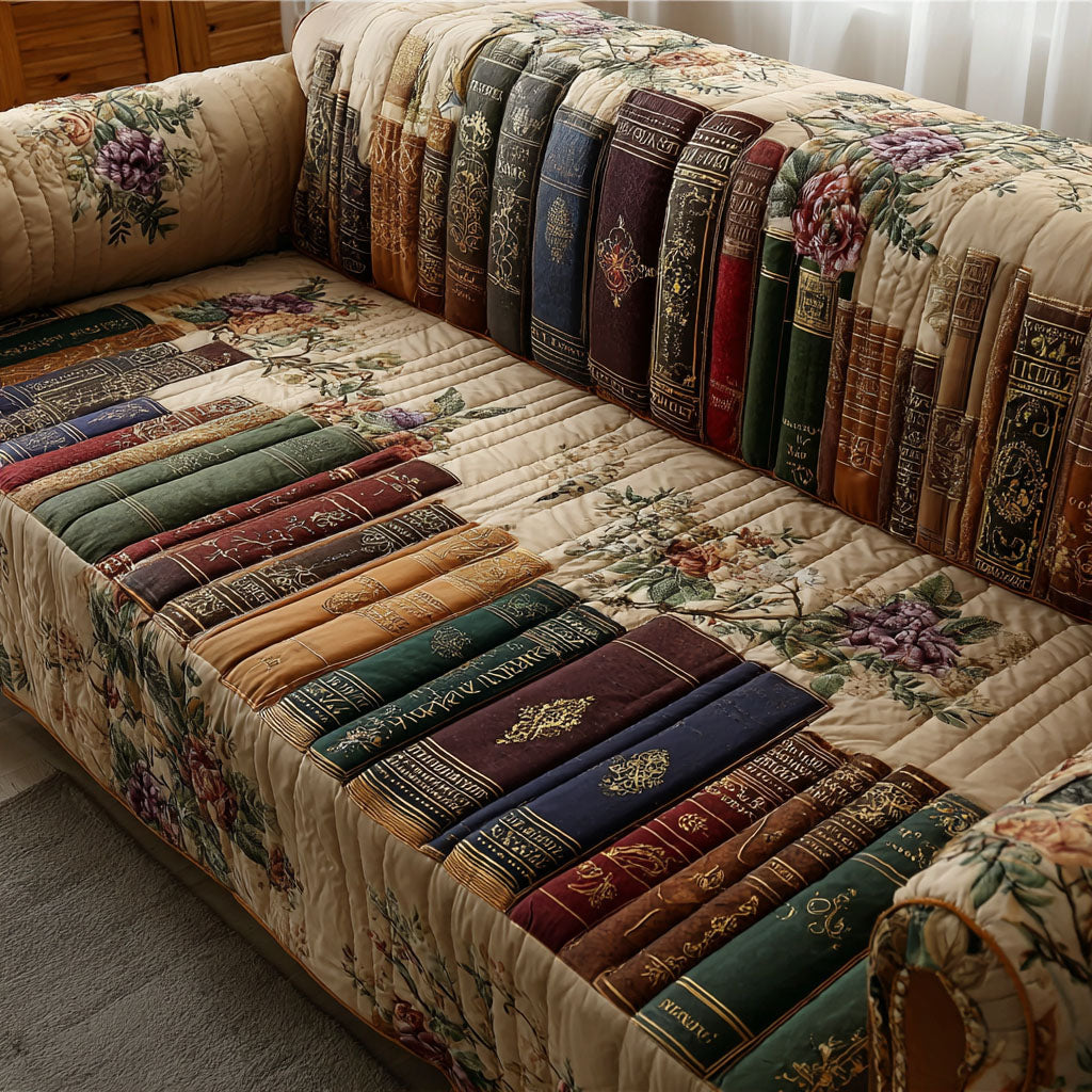 Vintage Volumes Quilted Sofa Cover Best Couch Covers Gift Ideas For Book Lovers