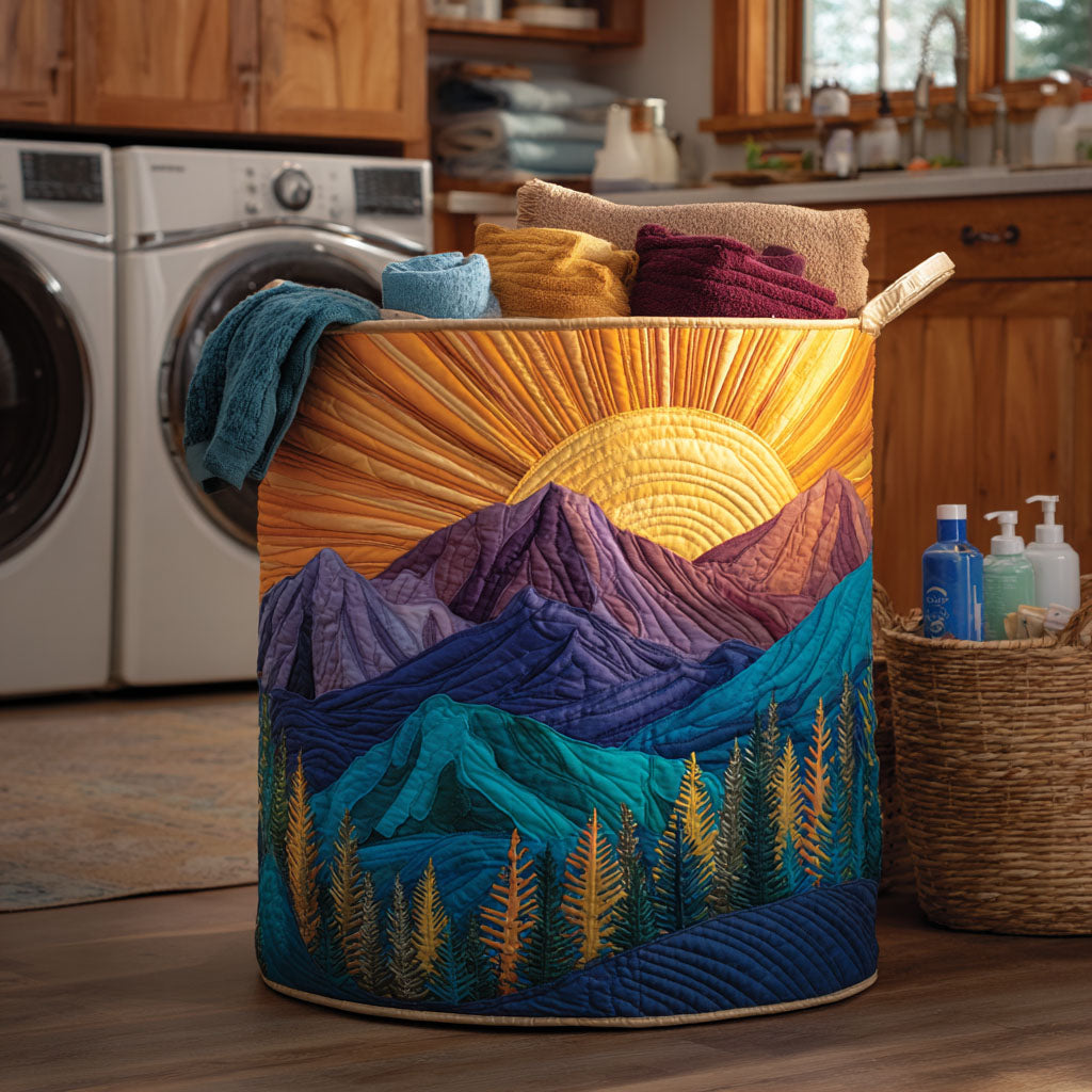Violet Dawn Quilted Laundry Basket Hamper Basket Dad Birthday Gifts
