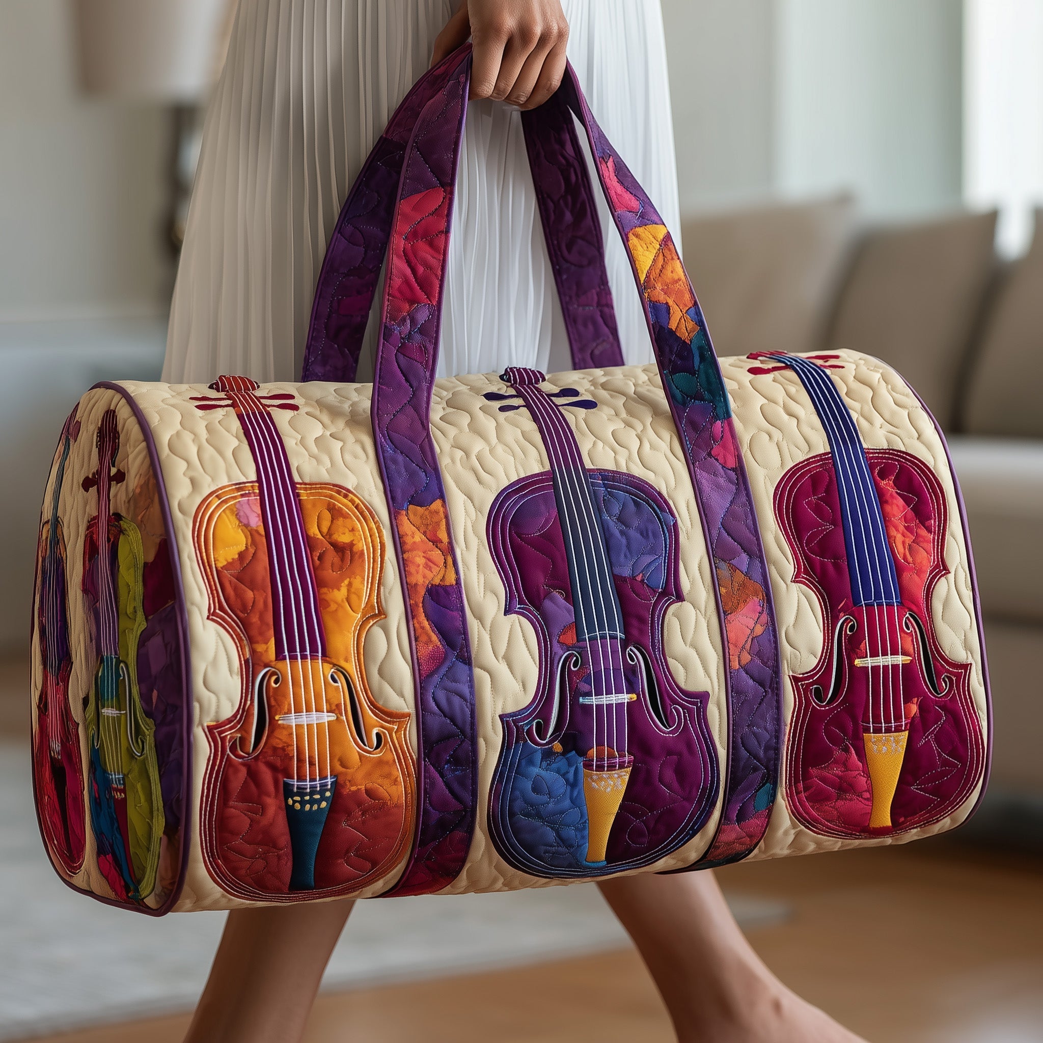 Violin Quilted Duffle Bag Best Travel Duffel Best Gifts For Your Mom