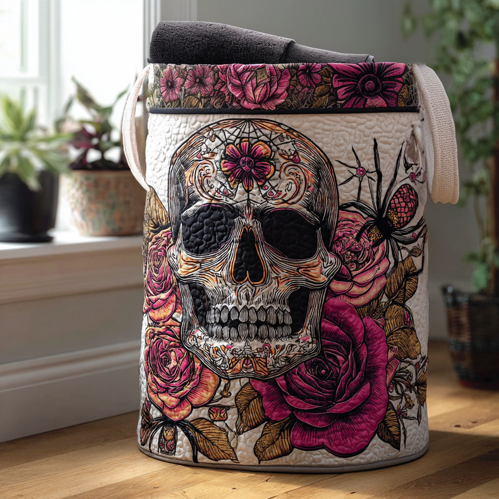 Viva el Recuerdo Quilted Laundry Basket Biggest Laundry Basket Dia De Los Muertos Gift Ideas