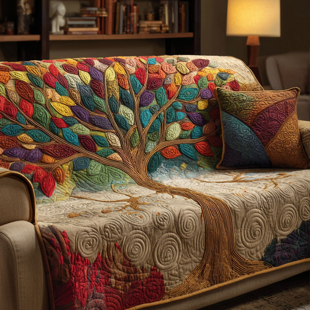 Vivid Eden Quilted Sofa Cover Awesome Couch Covers Tree Of Life Gifts For Family
