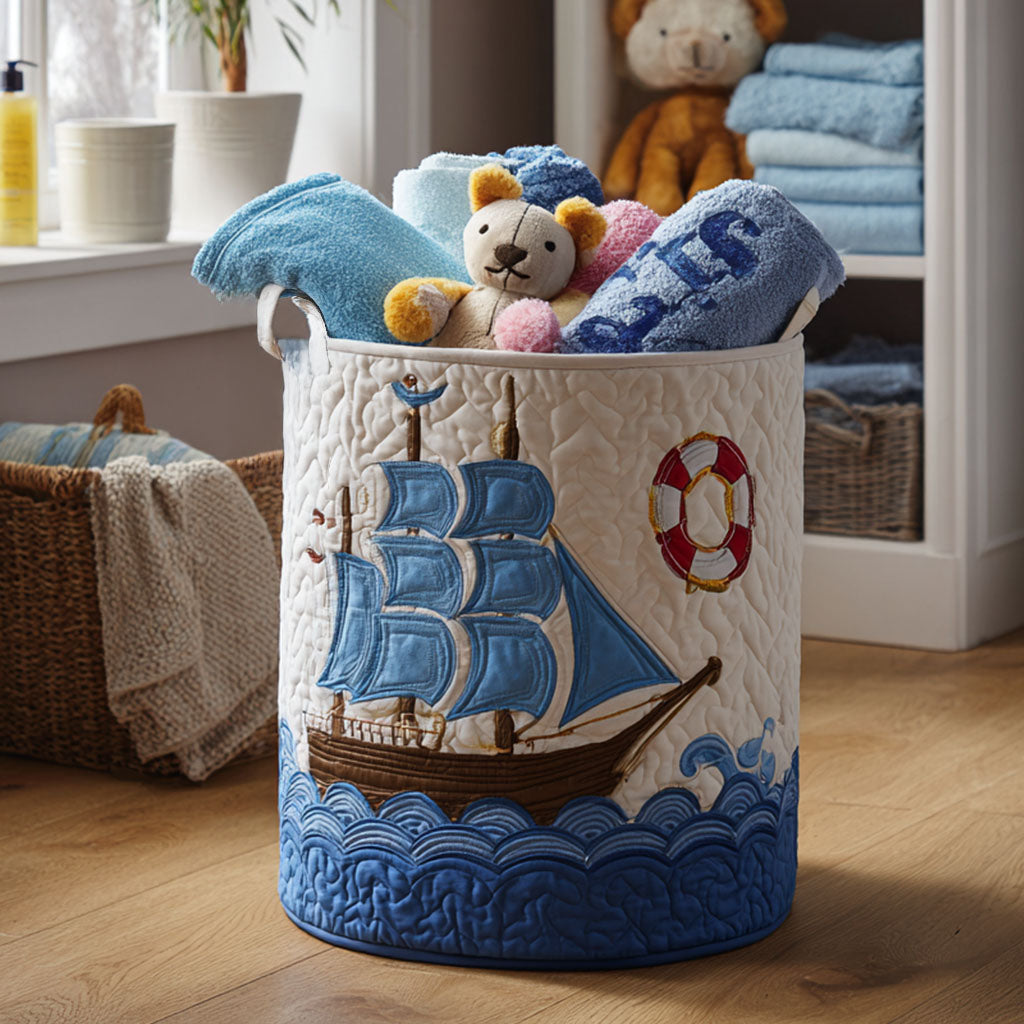 Voyage and Vessel Quilted Laundry Basket Home Decor Stores Best Themed Anchor Gifts