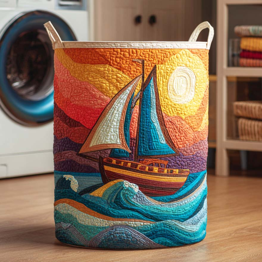 Wave Shore Quilted Laundry Basket Best Clothes Basket The Best Mother's Day Gifts