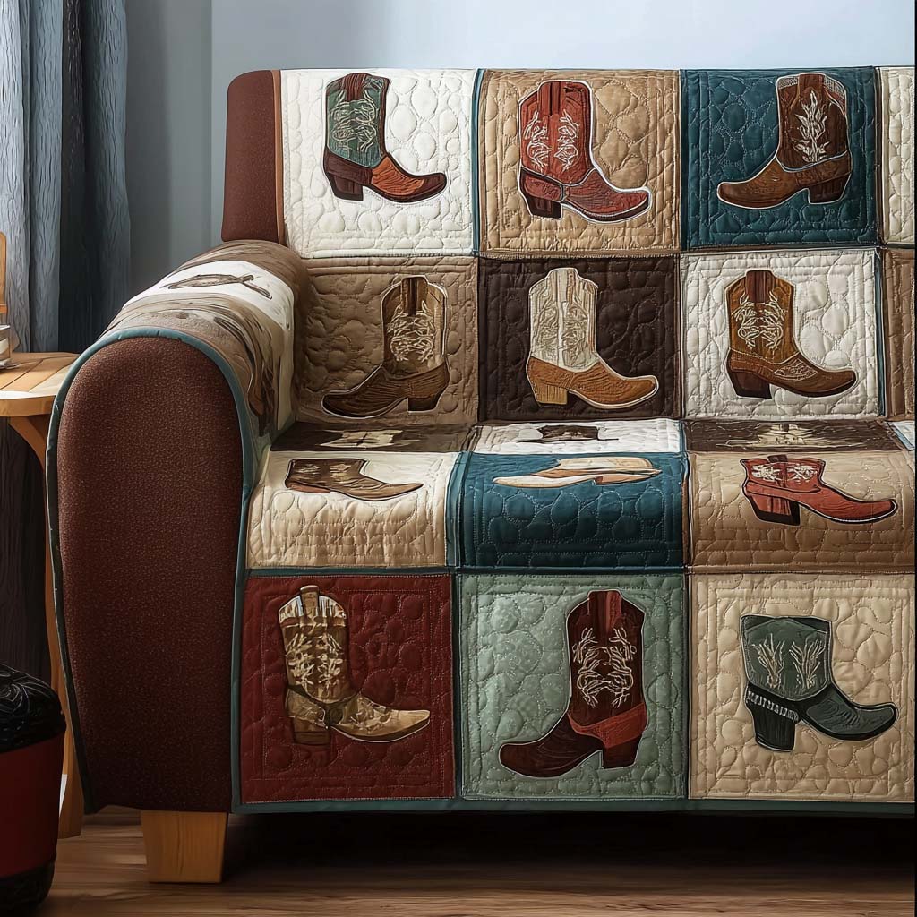 Western Charm Quilted Sofa Cover Couch Seat Covers Texas Gifts For Him