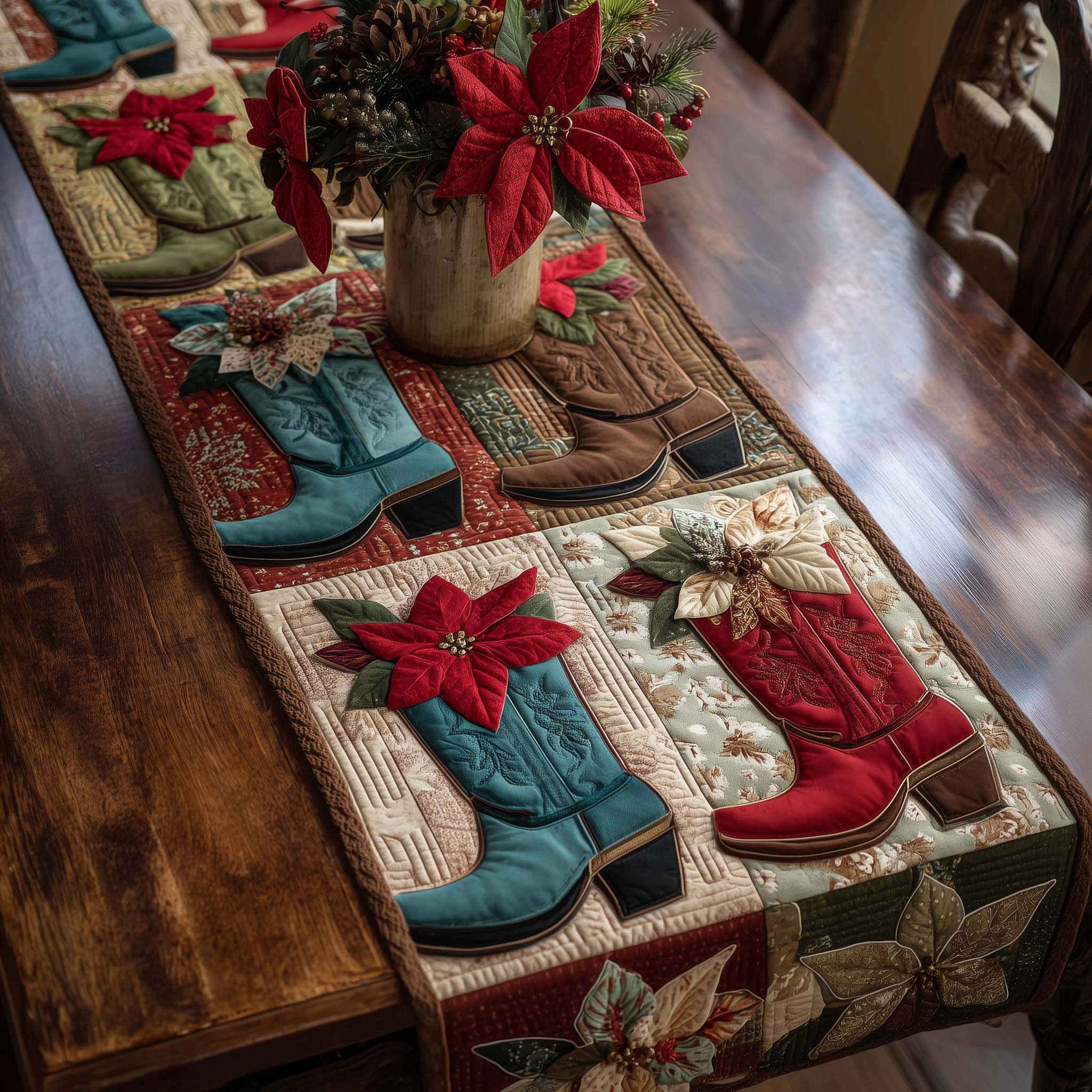 Western Mesa Quilted Table Runner Elegant Christmas Table Runners Xmas Presents For Mother In Law