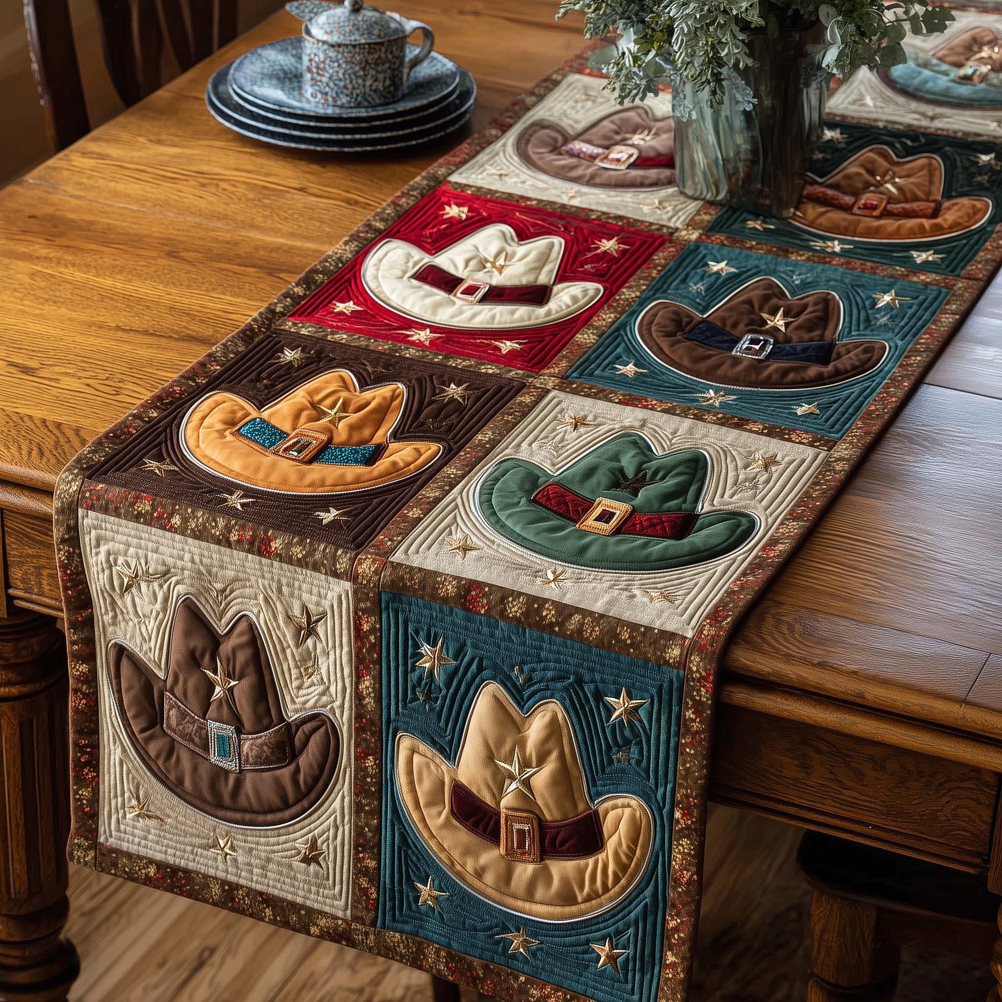 Western Mesa Quilted Table Runner Winter Themed Table Runners Mother In Law Presents Christmas