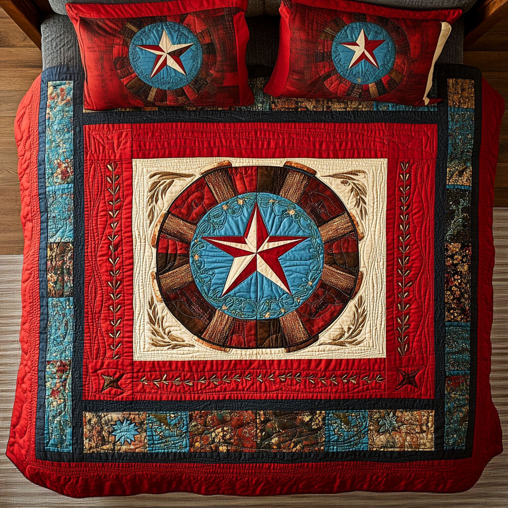 Western Skies Quilted Bedding Set Cute Boho Comforter Sets Western Cowboy Gifts For Dad
