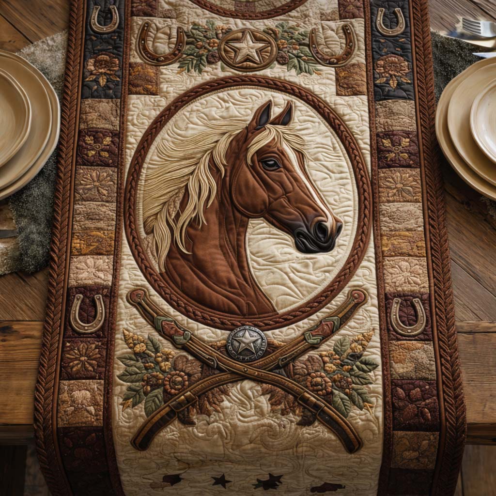 Western Spirit Quilted Table Runner Dining Room Table Runners Western Gifts For Men