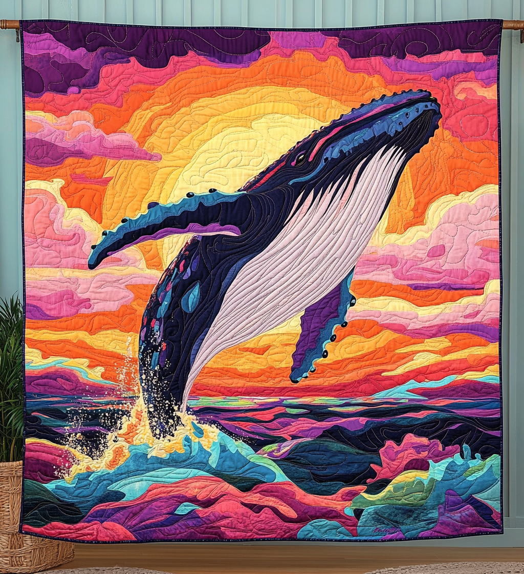Whale Oasis Quilted Blanket Bedspread Quilts Gifts For Dads Who Have Everything