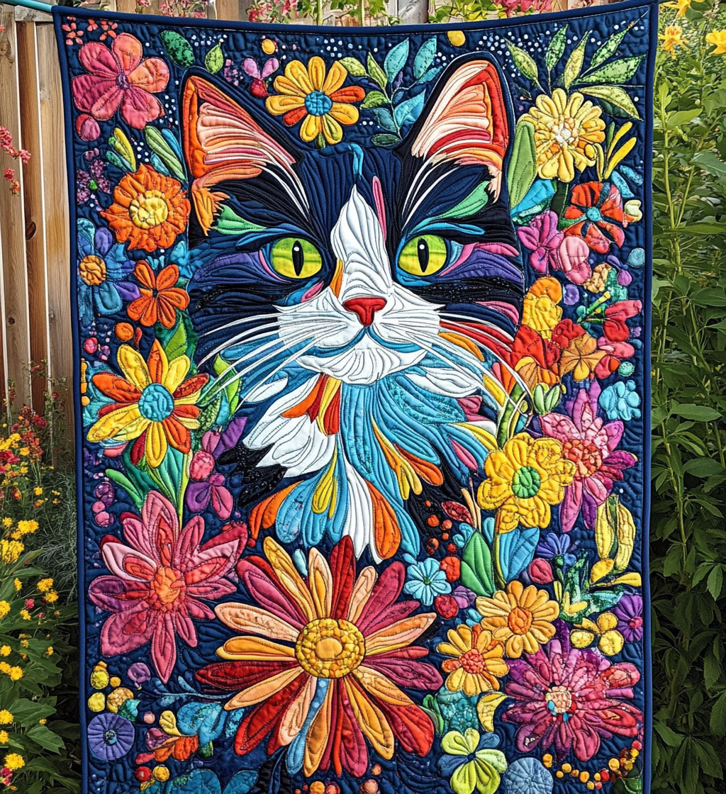 Whimsical Tuxedo Quilted Blanket Best Bedding Sets Cat Gifts For Ladies