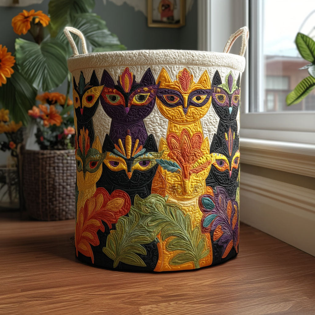 Whisker Carnival Quilted Laundry Basket Best Foldable Laundry Basket Great Gifts For New Homeowners
