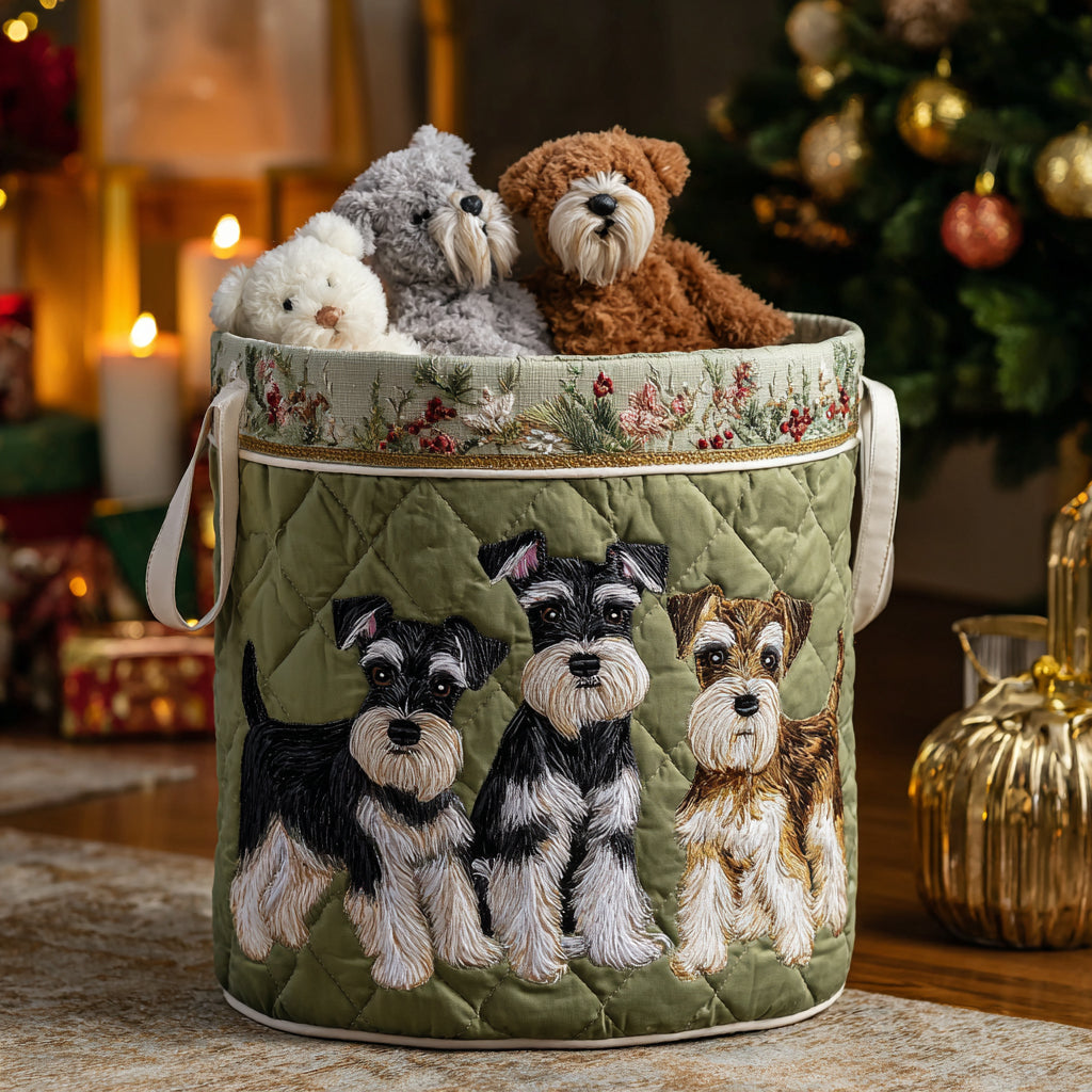 Whisker Charm Quilted Laundry Basket Storage Basket Birthday Present For Dog Lovers
