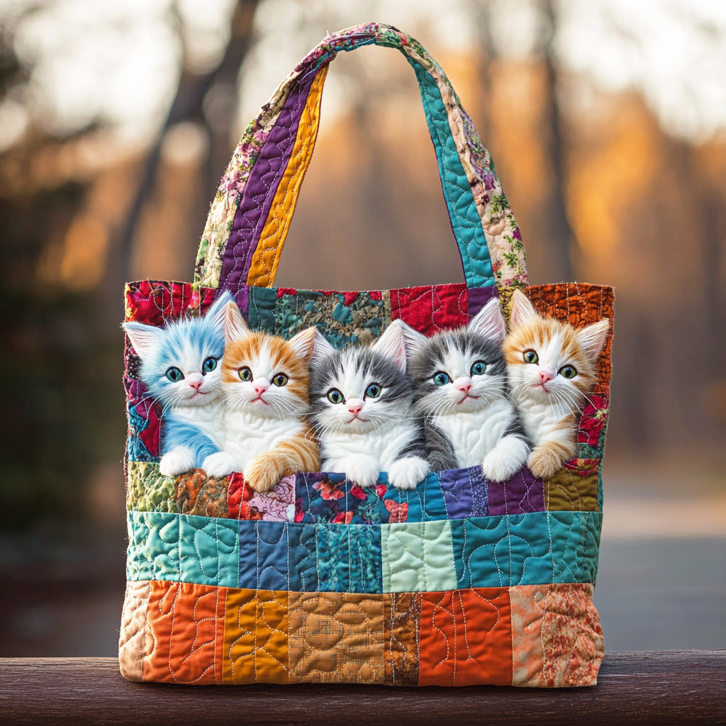 Whisker Wonderland Quilted Tote Bag Best Ladies Tote Bags Gifts For Mother In Law