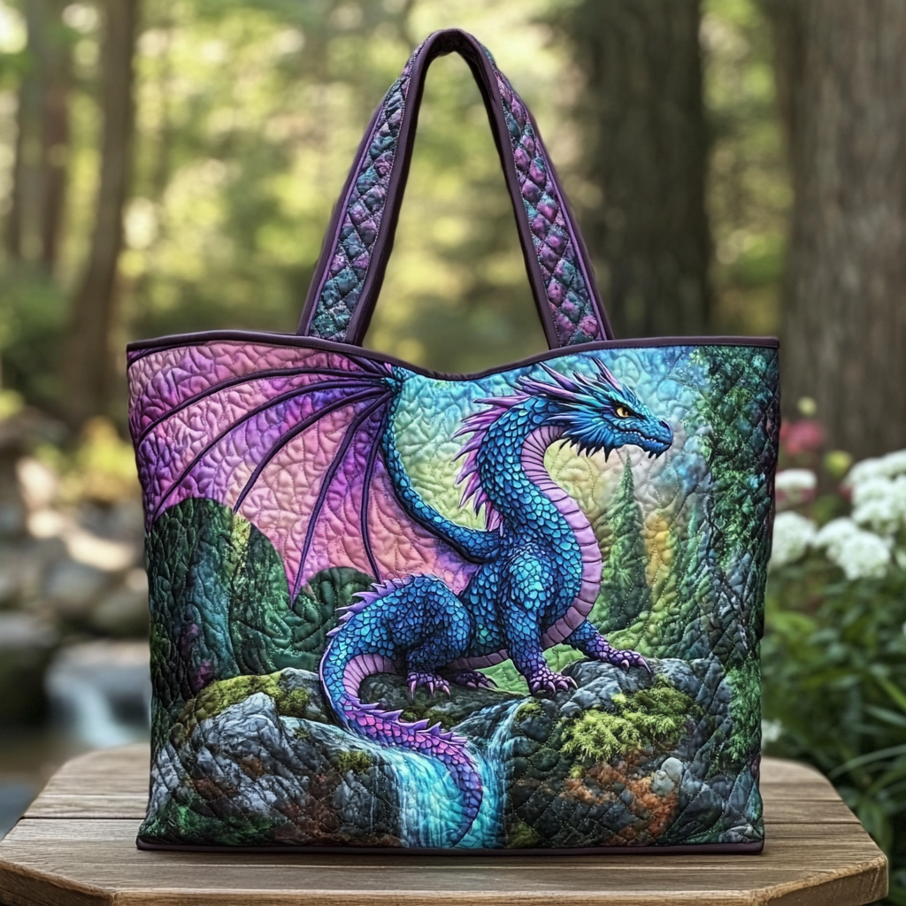 Whisper Dragon Quilted Tote Bag Best Totes Gift For Your Mother