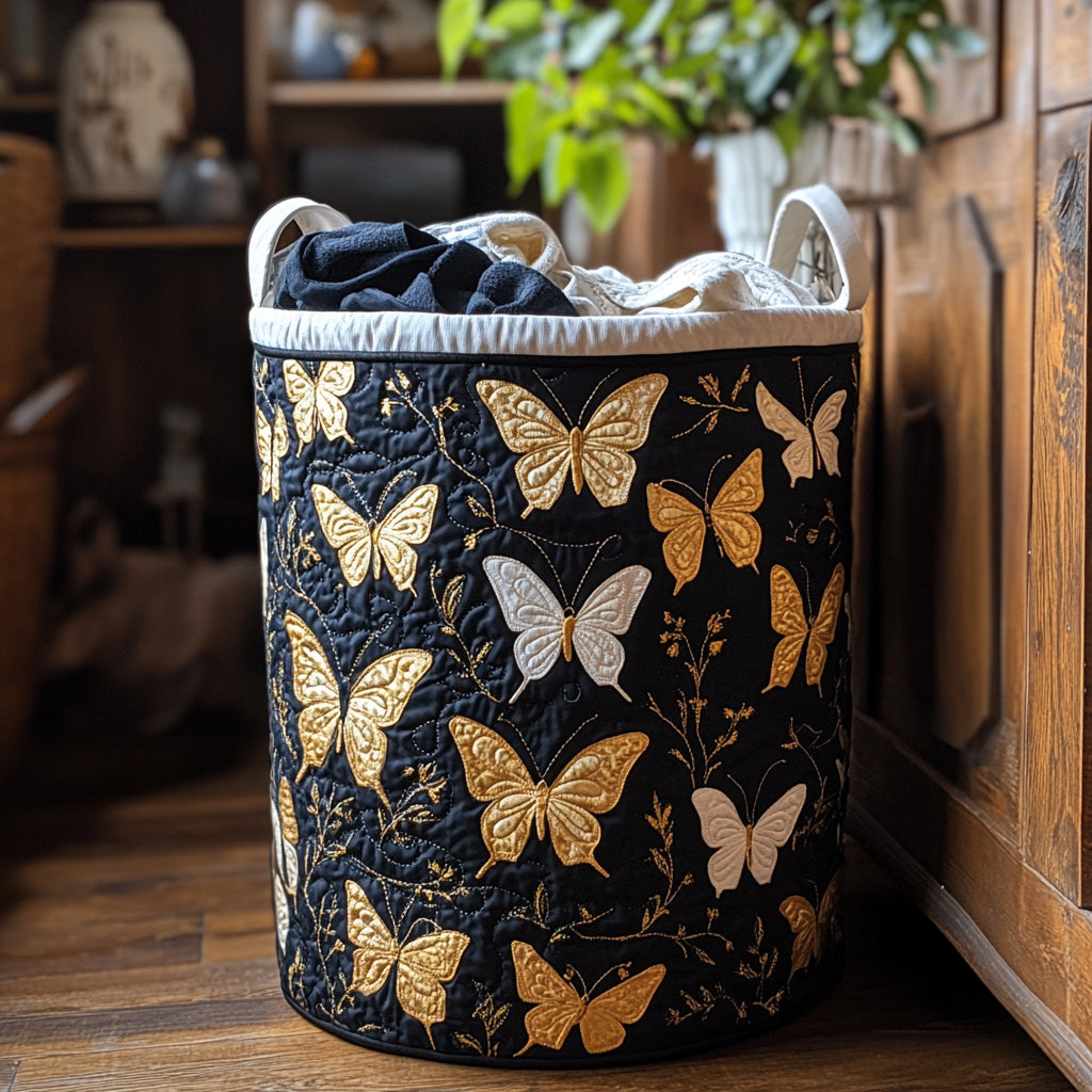 Whisper Wings Quilted Laundry Basket Home Decorations Items Stuff For Butterfly Lovers