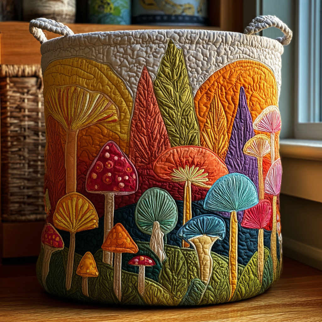Whispering Field Quilted Laundry Basket Best Clothes Hamper Mother's Day Gifts For Grandma