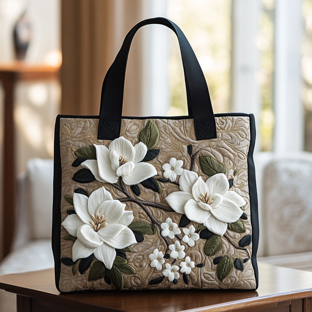 Whispering Magnolia Quilted Tote Bag Best Mom Tote Bag Mummy Presents From Daughter