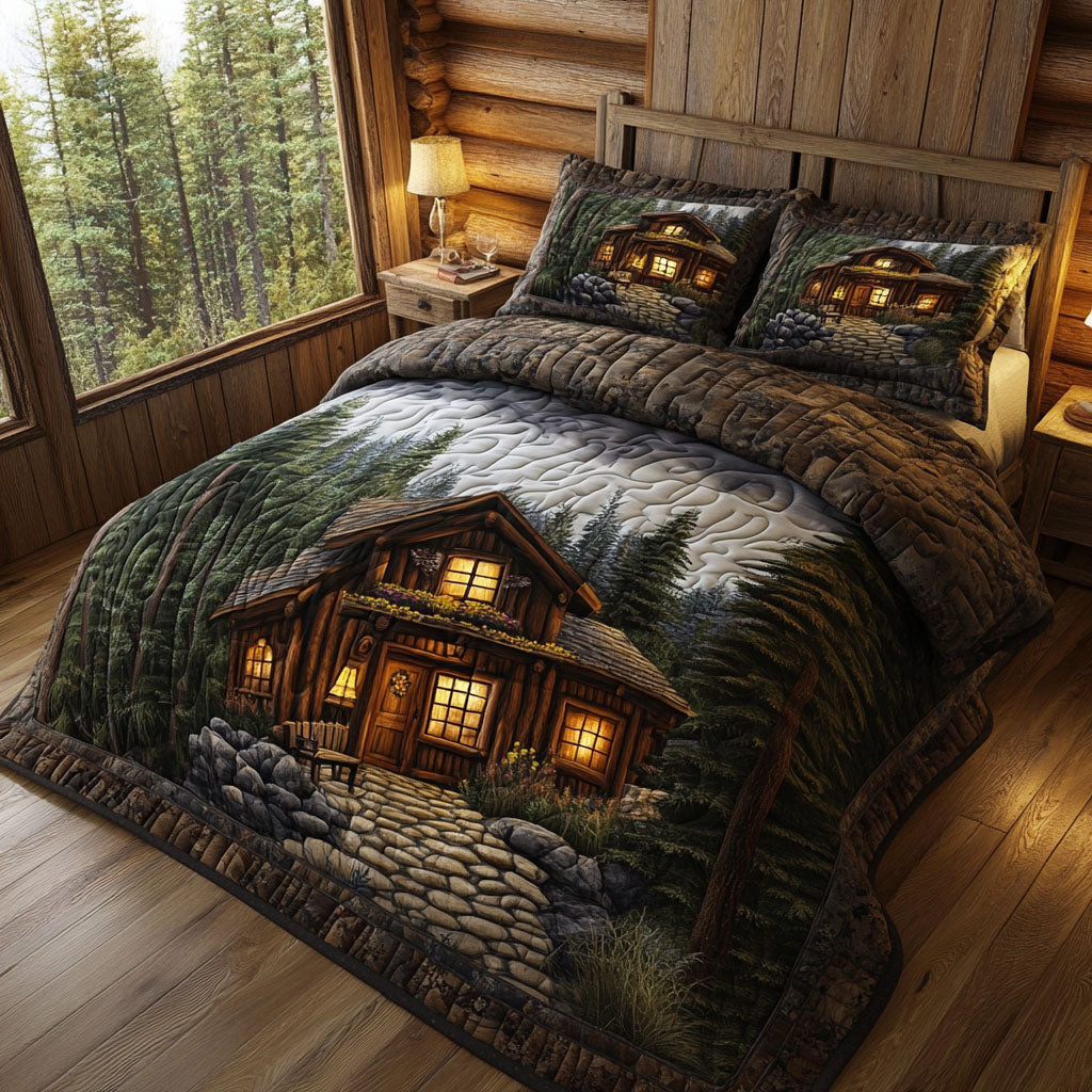 Whispering Pines Quilted Bedding Set Cozy Bedroom Decor Gift Idea For Mother In Law