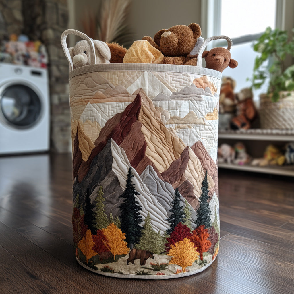 Whispering Pines Quilted Laundry Basket Best Clothes Hamper Dad Birthday Gifts