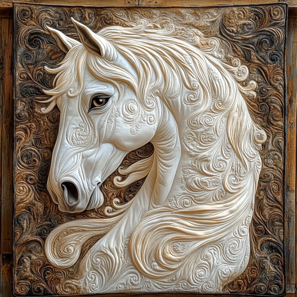 White Horse Quilted Blanket Bedroom Decorations Father's Day Gifts For Husband
