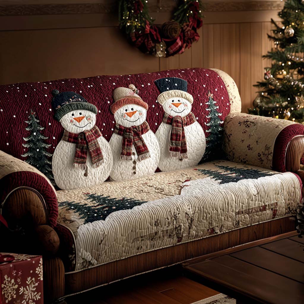 White Welcome Quilted Sofa Cover Sofa Seat Covers Great Family Gifts For Christmas