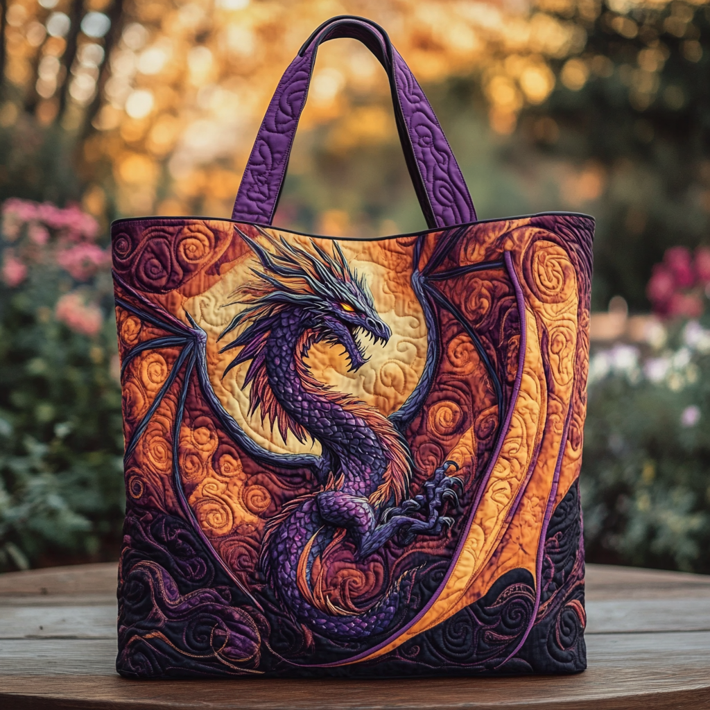 Wild Dragon Quilted Tote Bag Shoulder Bag Mother's In Law Gifts Mom's Day
