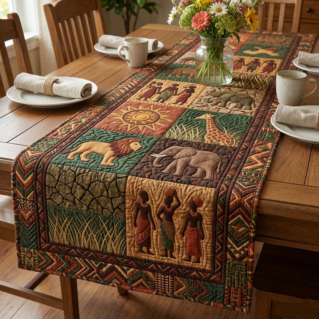 Wild Essence Quilted Table Runner Dining Room Table Centerpieces Best Melanin Gifts For Ladies
