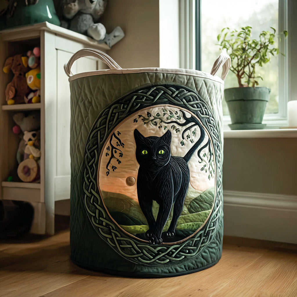 Wild Grove Guardian Quilted Laundry Basket Rustic Farmhouse Laundry Basket Cat Themed Gifts