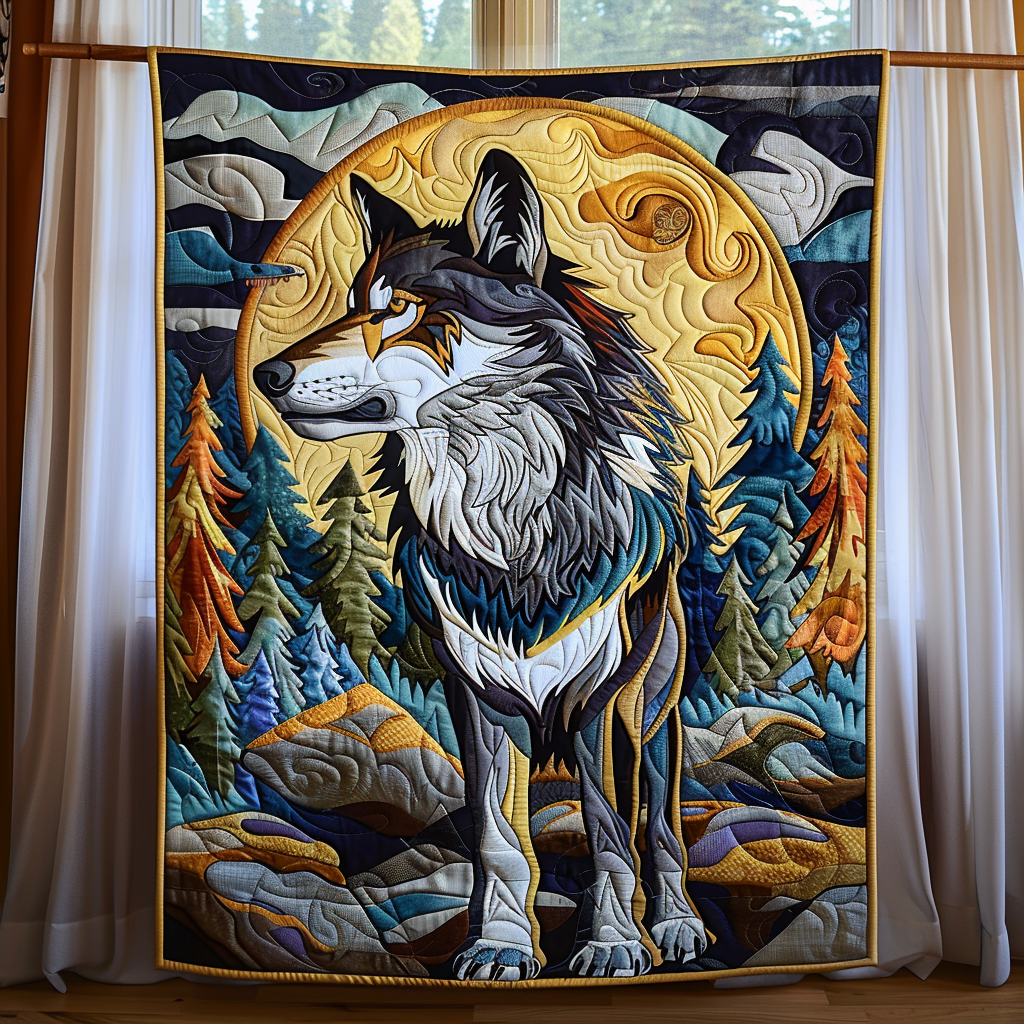 Wild Harmony Quilted Blanket Nice Bedding Sets Great Wolf Lover Gift Ideas
