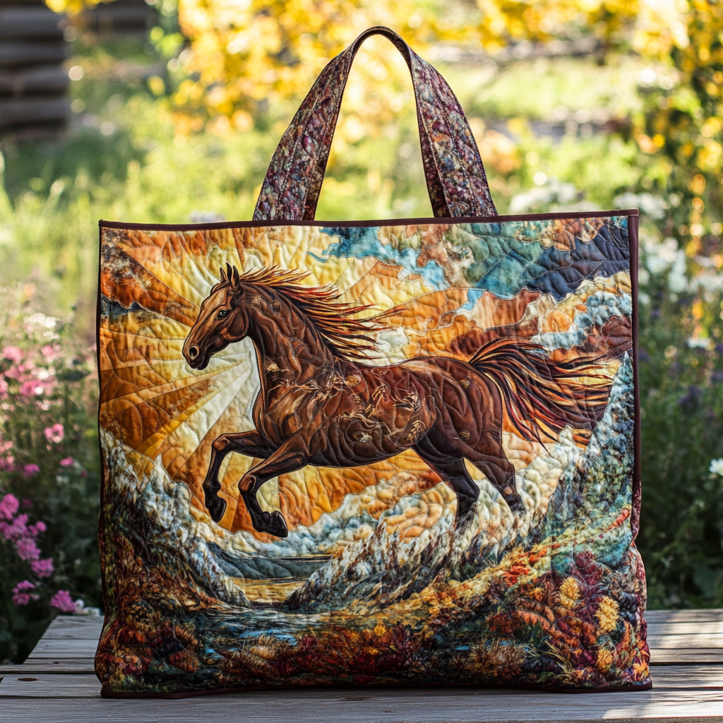 Wild Horse Quilted Tote Bag The Best Shoulder Bags Best Mom Ever Gifts