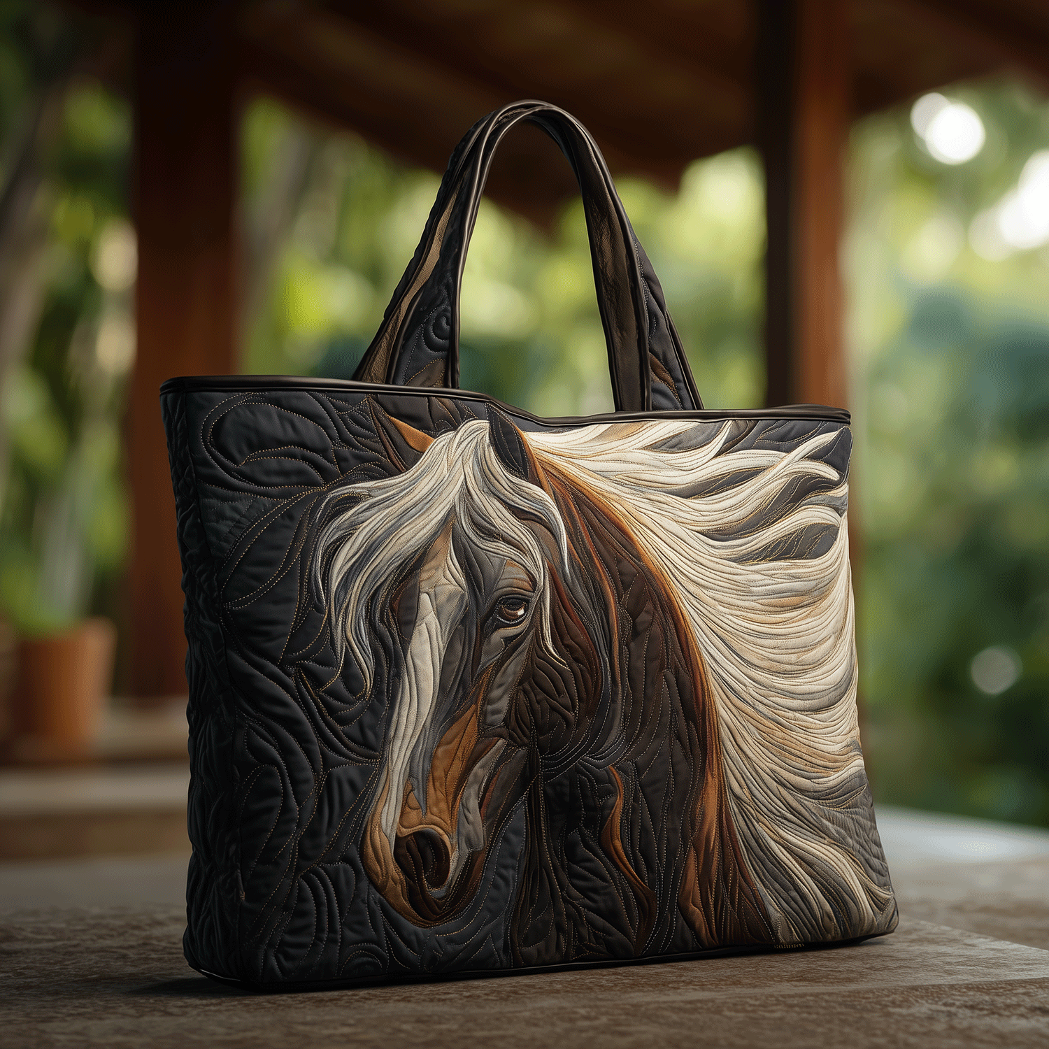 Wild Horse Spirit Quilted Tote Bag The Perfect Tote Bag Presents For Stepmom