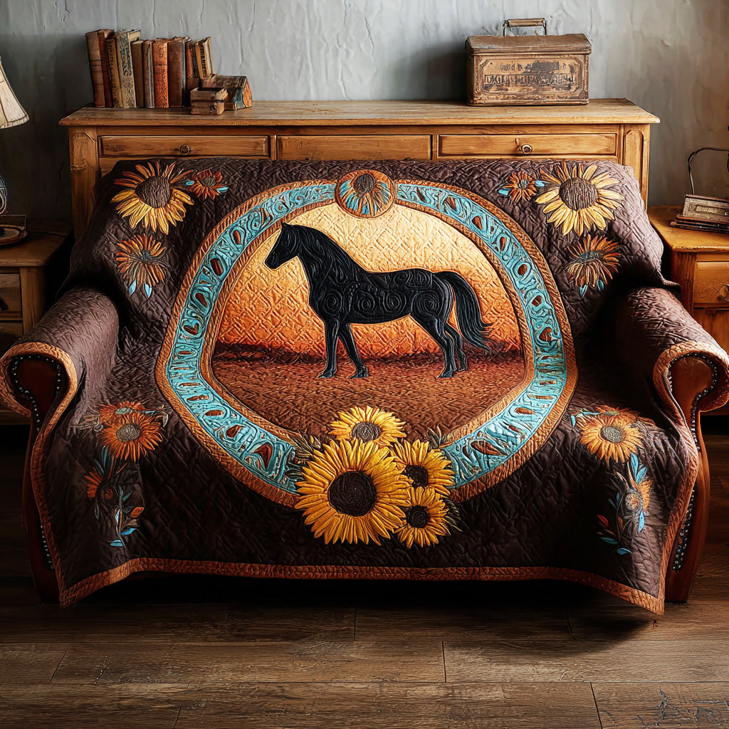 Wild Mustang Quilted Sofa Cover The Best Couch Covers Western Cowboy Gifts For Dad