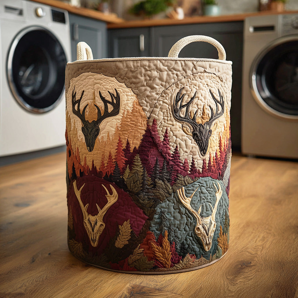 Wild Stag Quilted Laundry Basket Laundry Clothes Basket Father's Day Gifts For Husband