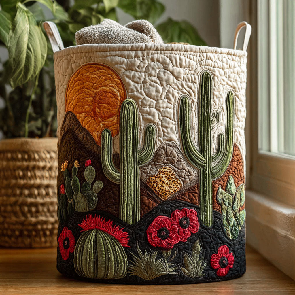 Wild West Bloom Quilted Laundry Basket Good Laundry Baskets Mother's Day Gifts For Daughter In Law