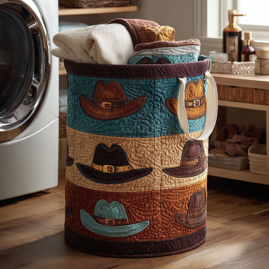 Wild West Hats Quilted Laundry Basket The Laundry Basket Cowboys Christmas Gifts