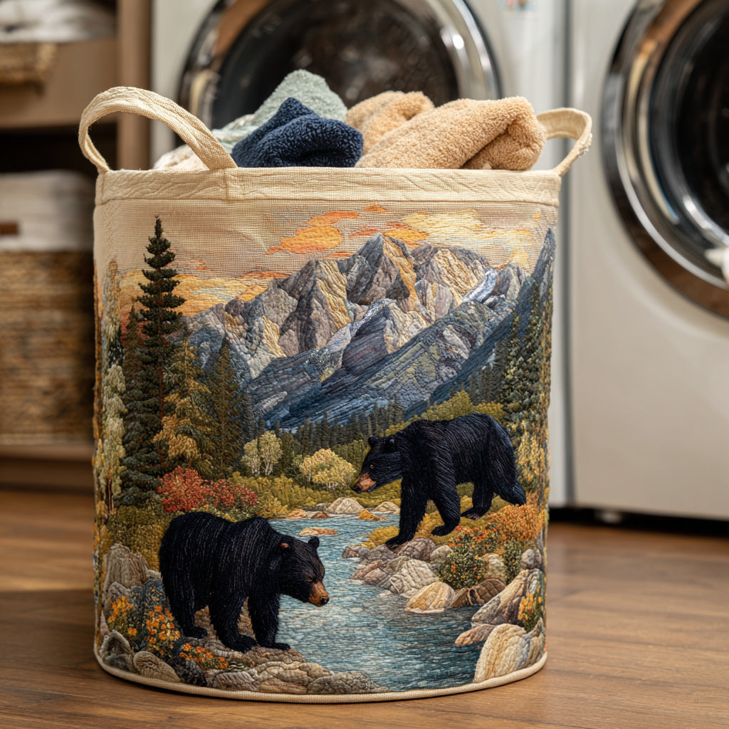 Wild Woodland Quilted Laundry Basket Best Clothes Basket Gifts For New Homeowners