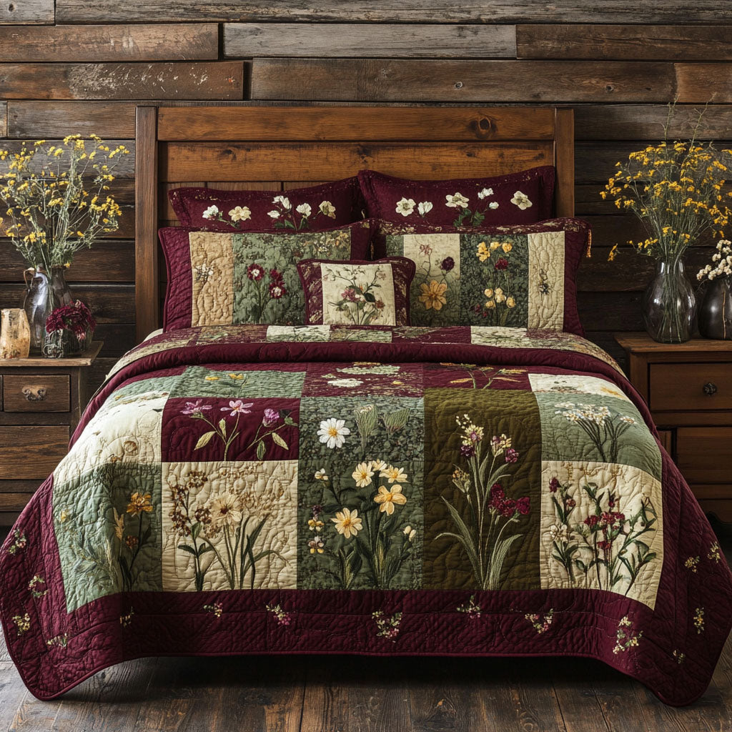 Wildflower Dreams Quilted Bedding Set Best King Bed Sheets Thoughtful Mother's Day Gifts