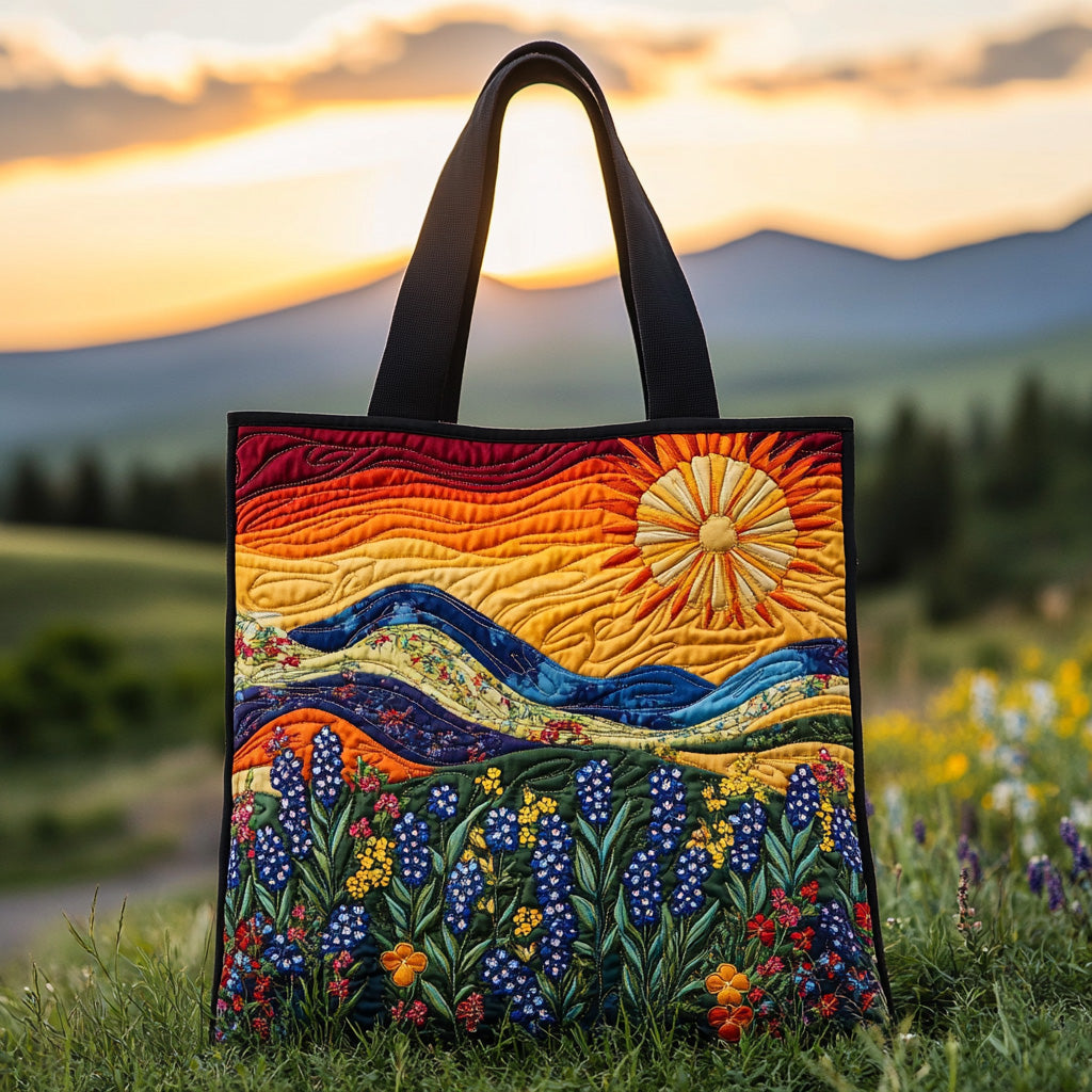 Wildflower Path Quilted Tote Bag Popular Womens Tote Bags Unique Mother's Day Gift Ideas