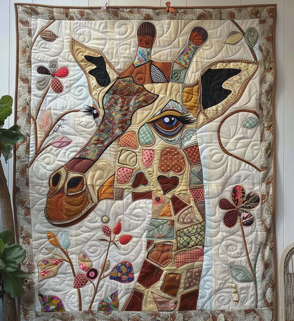 Wildlife Wonder Quilted Blanket Bedspreads Gifts For Your Giraffe Lovers