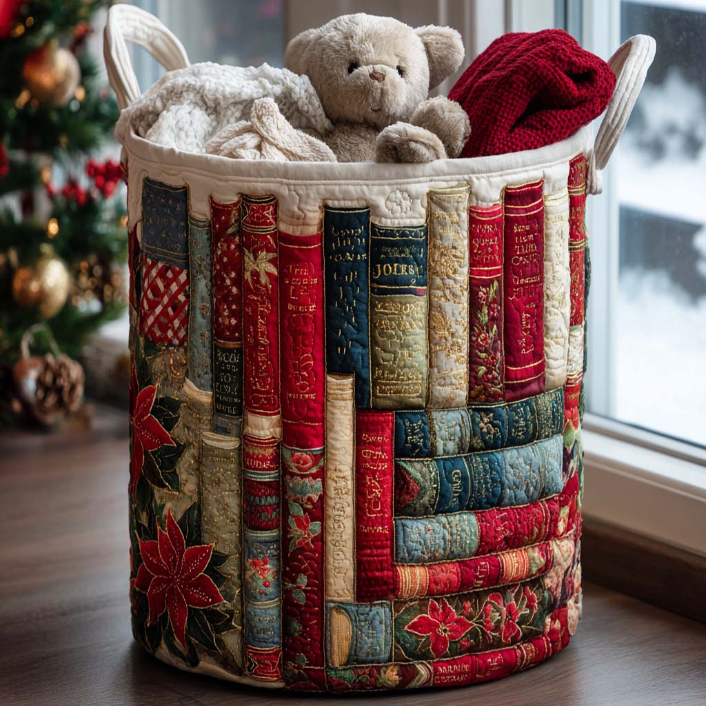 Winter Classics Quilted Laundry Basket Best Clothes Hamper Xmas Presents For Grandma