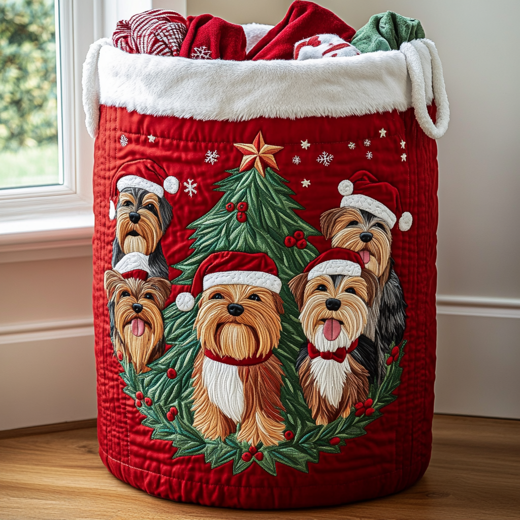 Winter Friends Quilted Laundry Basket Best Dirty Clothes Hamper Christmas Gifts For Grandparents