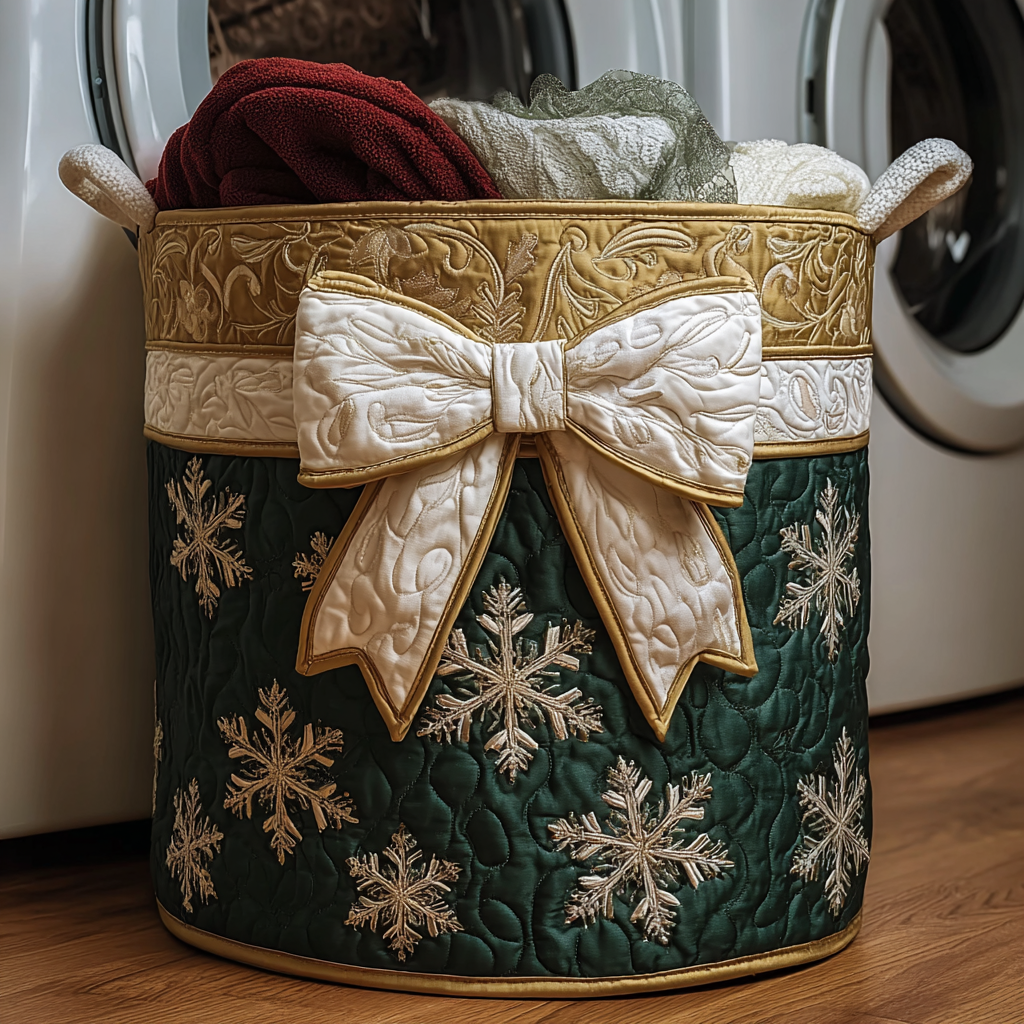 Winter Gift Quilted Laundry Basket Laundry Room Ideas Christmas Presents For Mother In Law