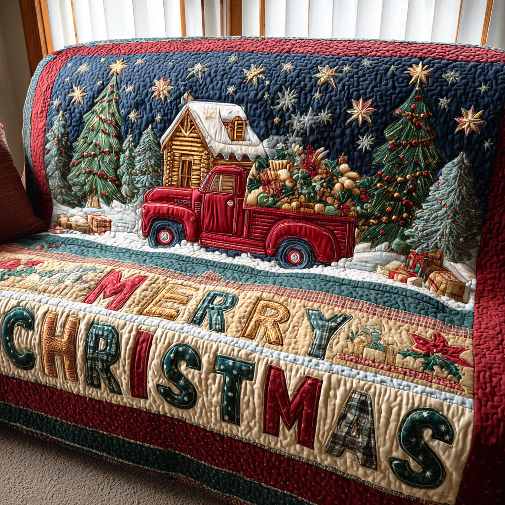 Winter Glow Nights Quilted Sofa Cover Best Slip Cover Sofa Christmas Gift For Daughter In Law